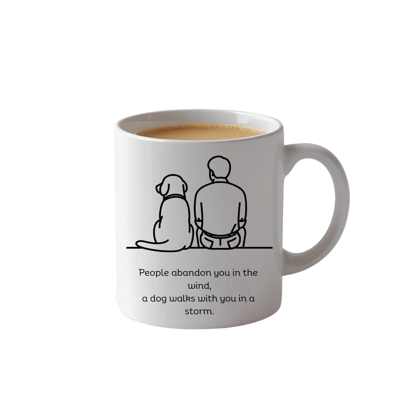 a dog will walk with you... Mug