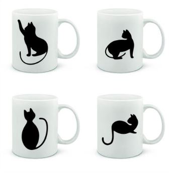 Themed Cat Coffee Mug Set