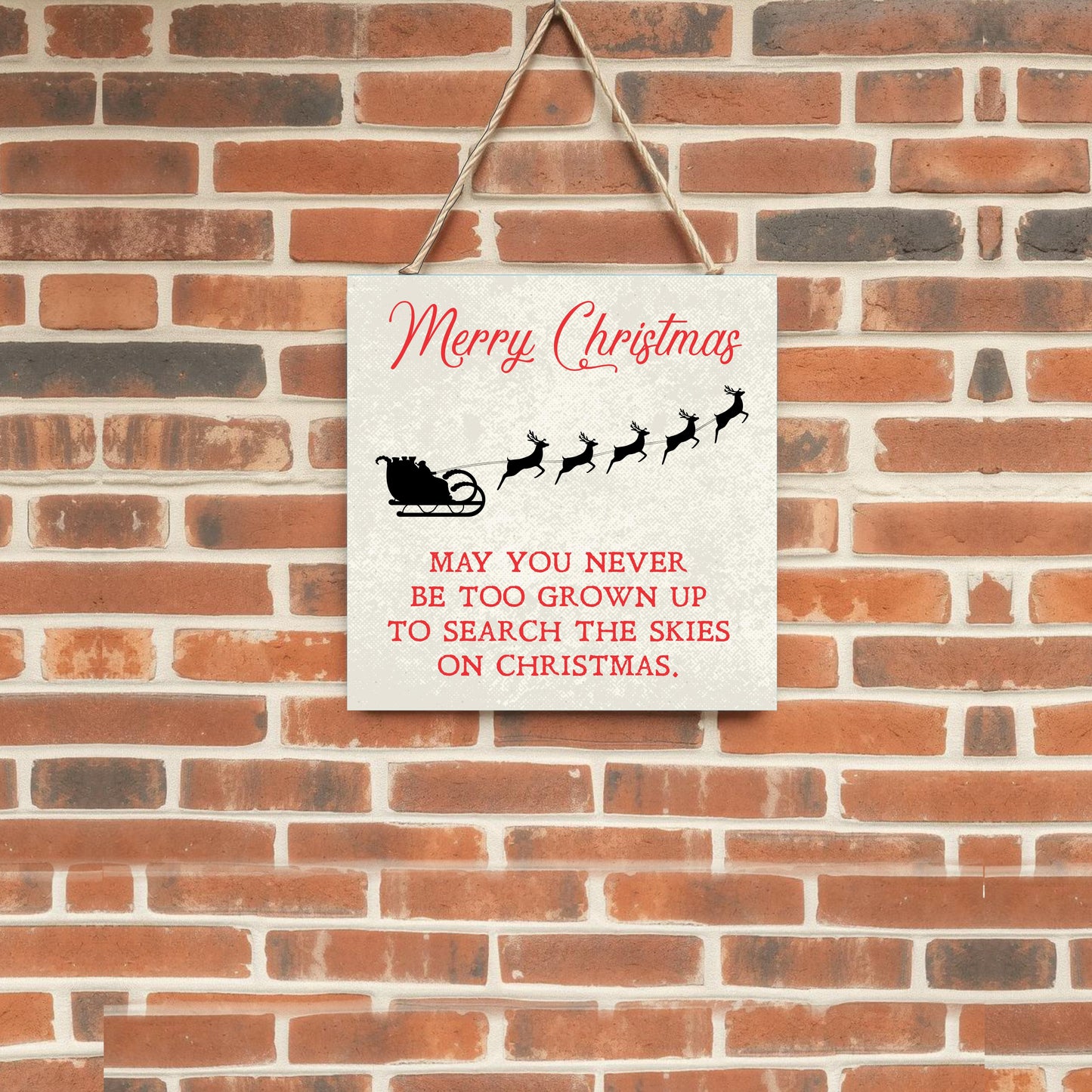 Merry Christmas Metal Sign | 300mm x 300mm