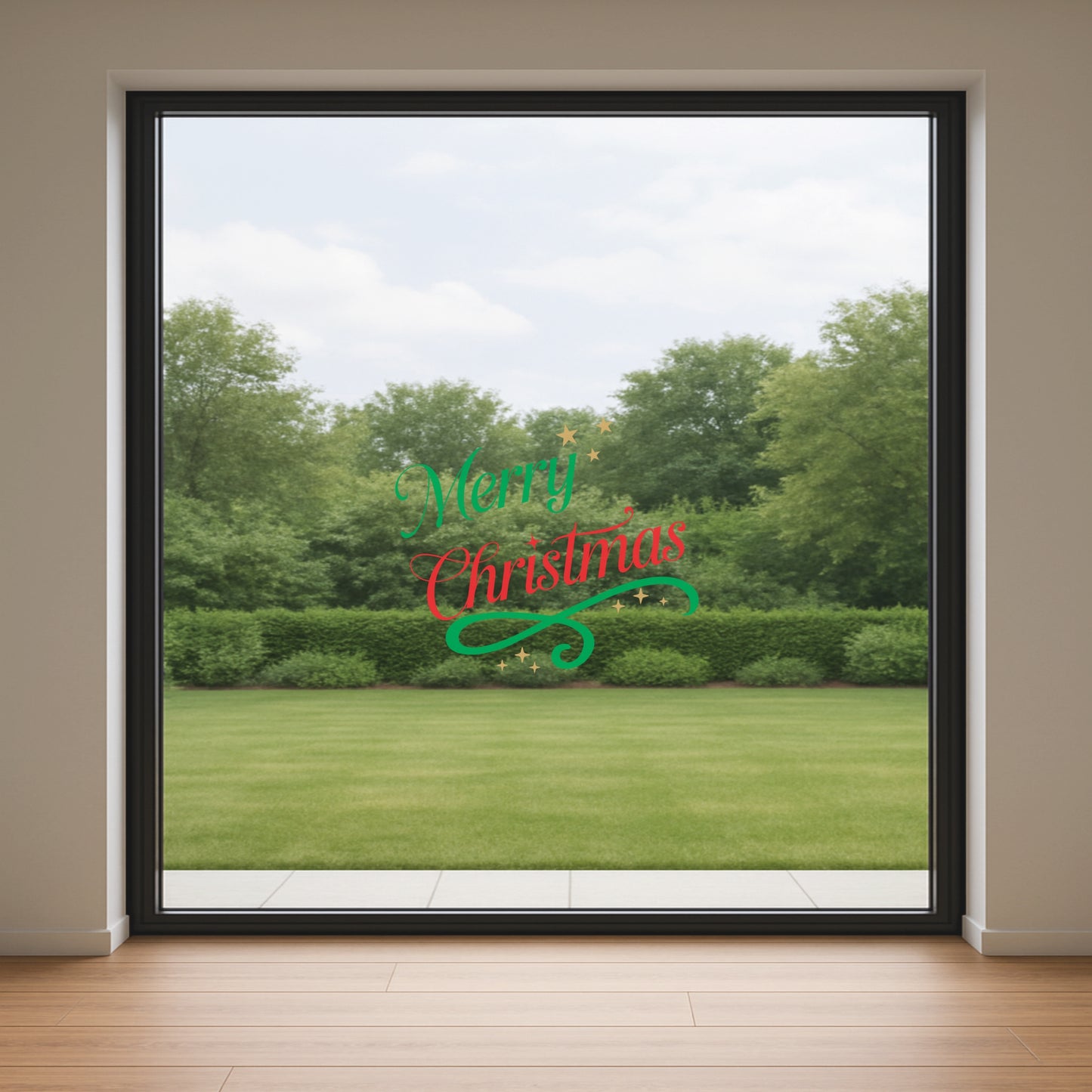 Merry Christmas Glass/Wall Sticker | Gloss Vinyl print