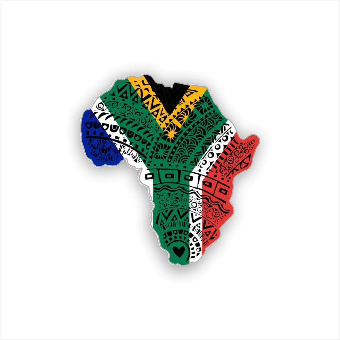 South African Flag Ndebele Fridge Magnet