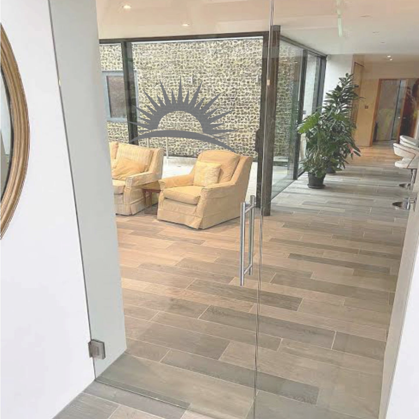 Sunrise Vinyl for Glass Door | Sandblast Print