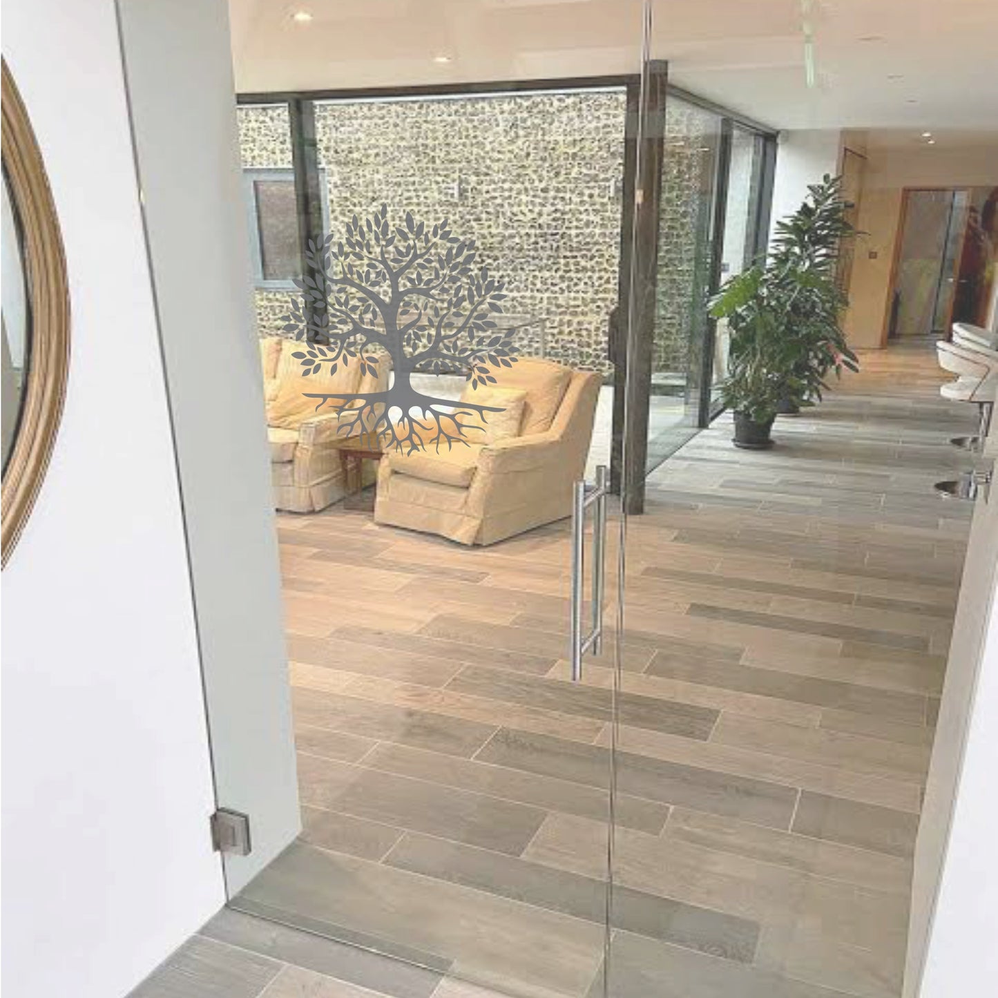 Tree Vinyl for Glass Door | Sandblast Print