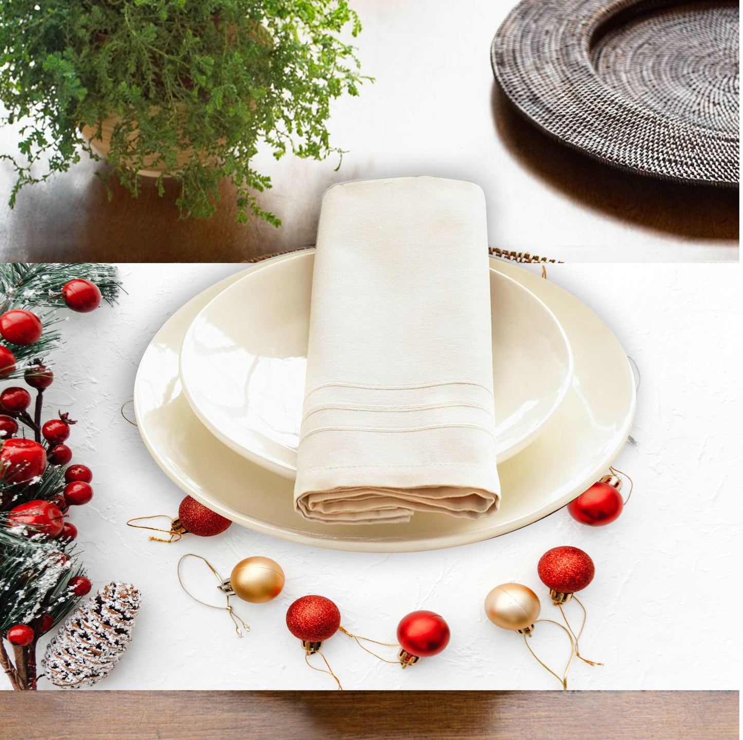 Christmas Balls Placemats | Set of 4 | PVC