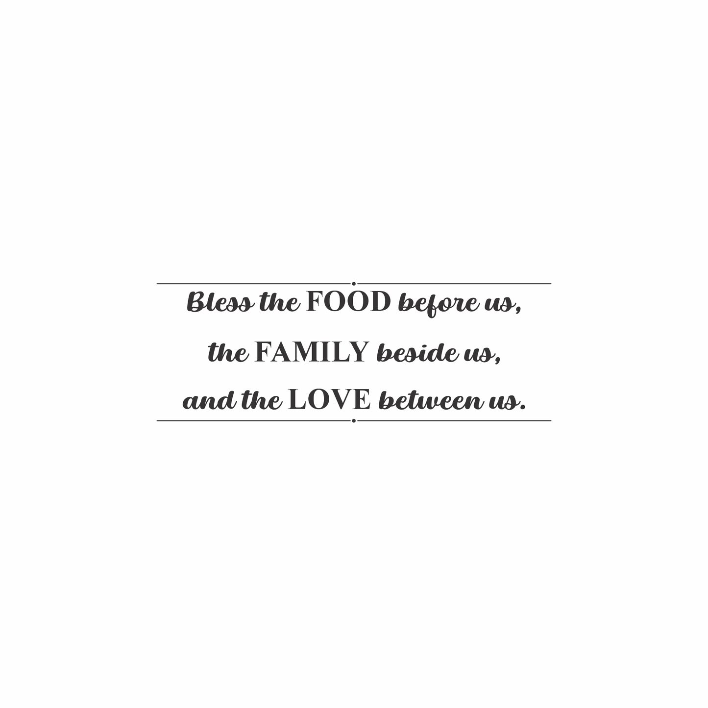 Bless the Food Before us Wall Art