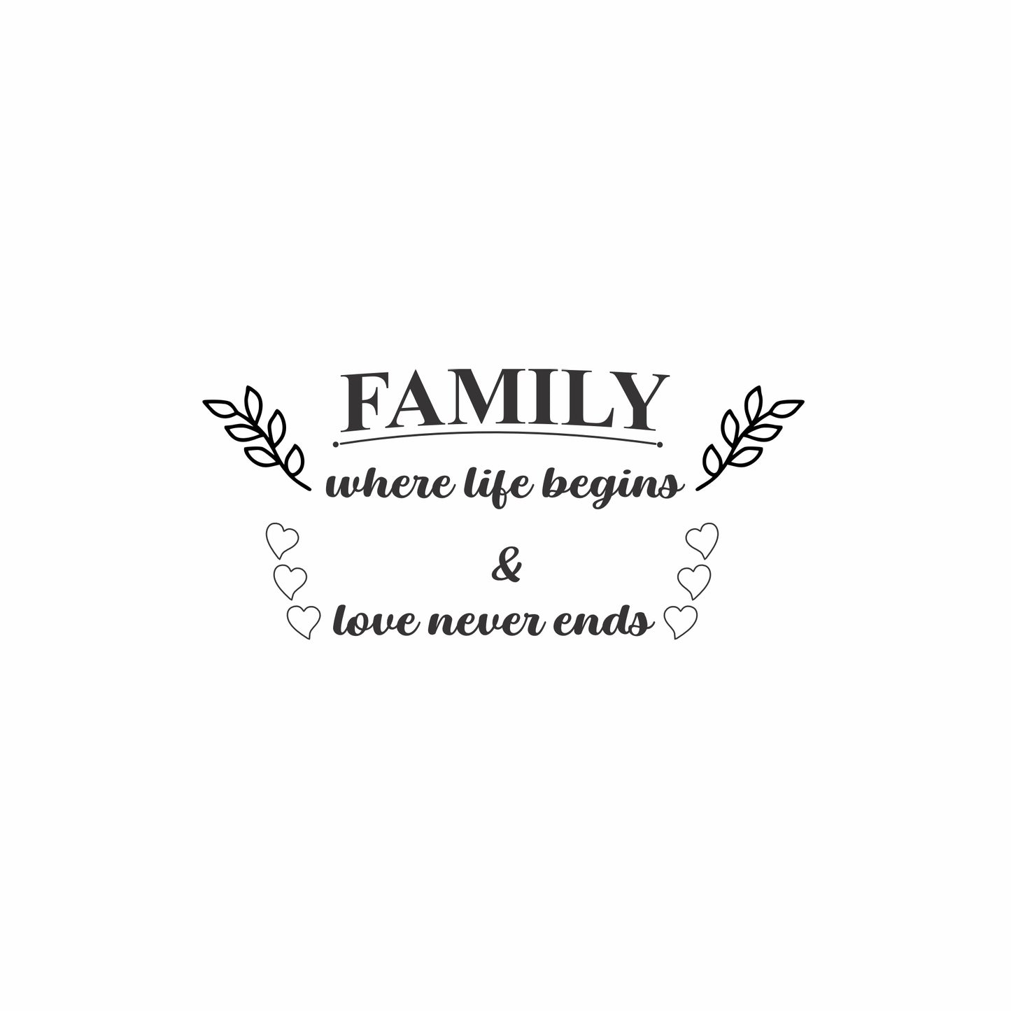 Family is where life begins Wall Art