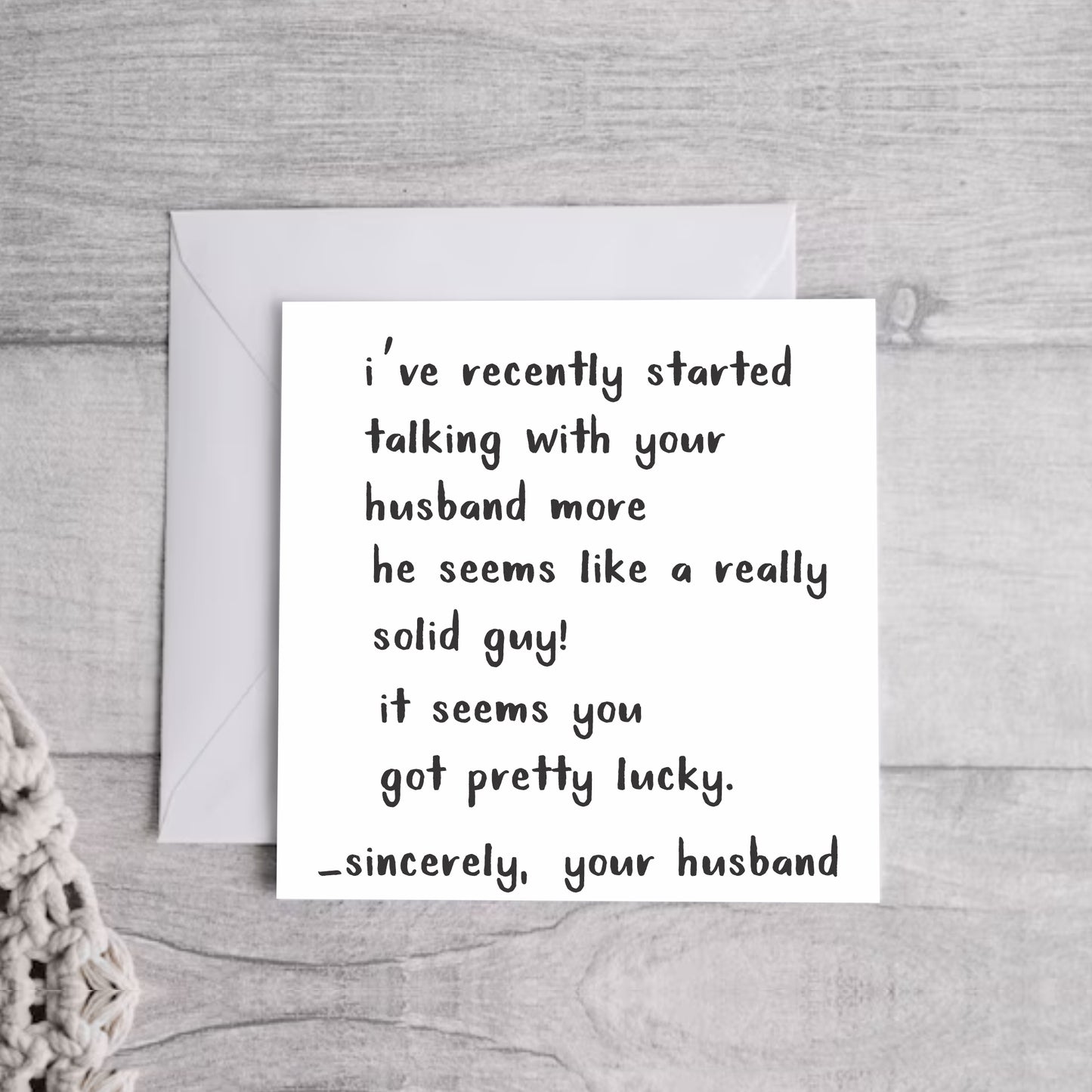 Your Husband... Greeting Card | Envelope Included