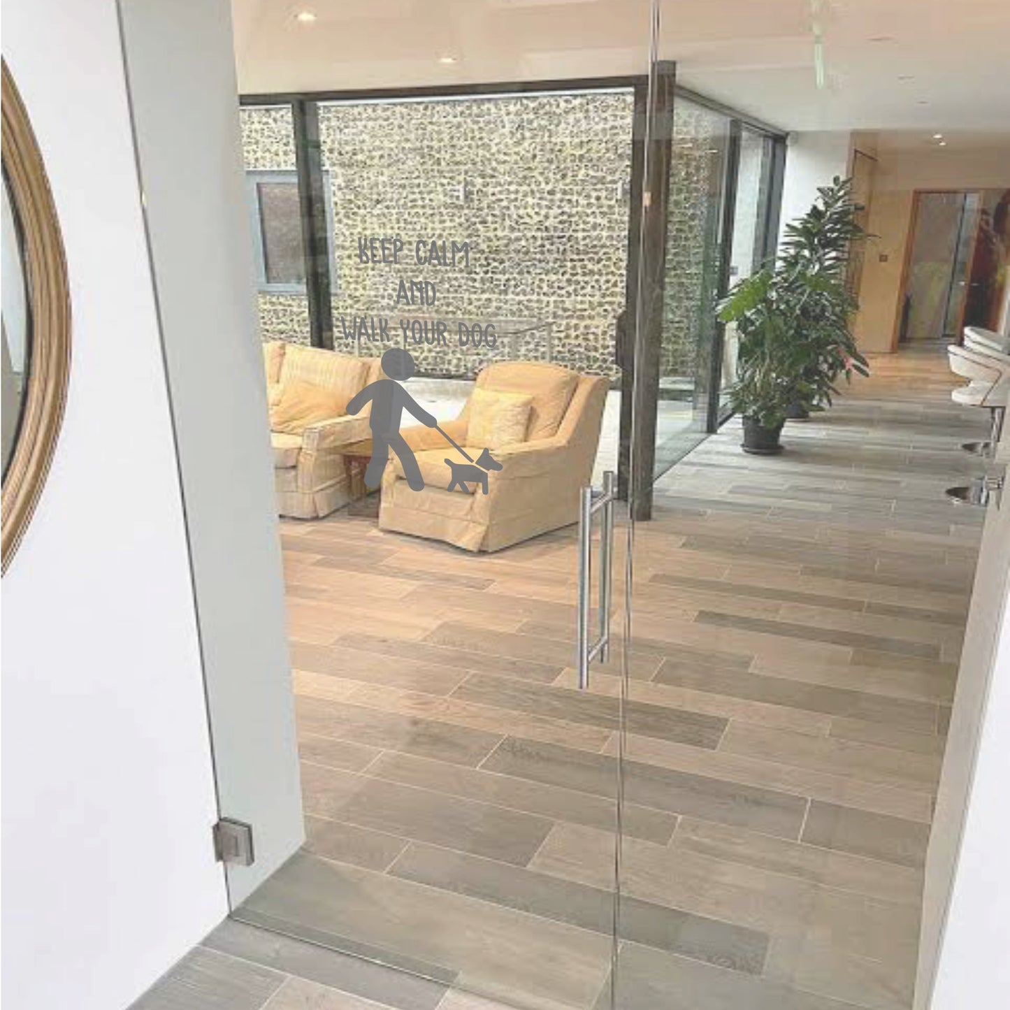 Keep Calm Vinyl for Glass Door | Sandblast Print