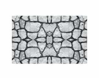 Fishtank or Enclosure Background | Reverse Print Light Grey Stacking Rocks