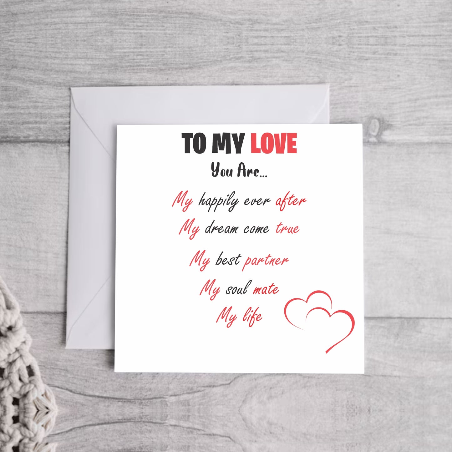 To my Love.. Greeting Card | Envelope Included