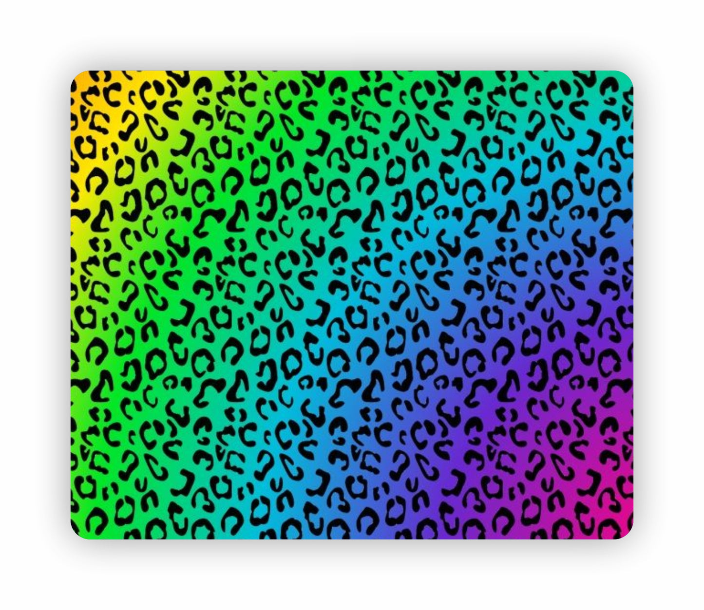 Coloured Leopard Print Mouse Pad