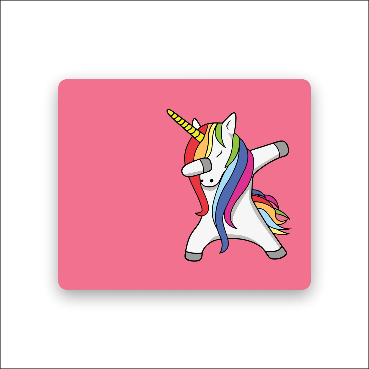 Dabbing Unicorn Mouse Pad