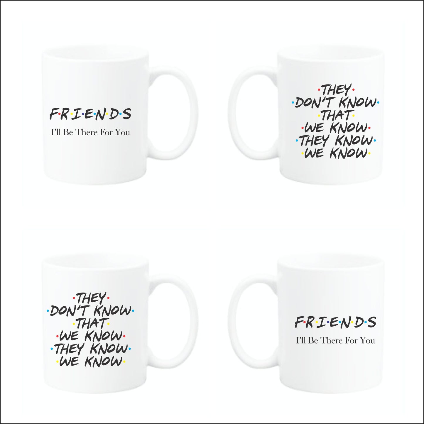 Friends Quote Mug Set