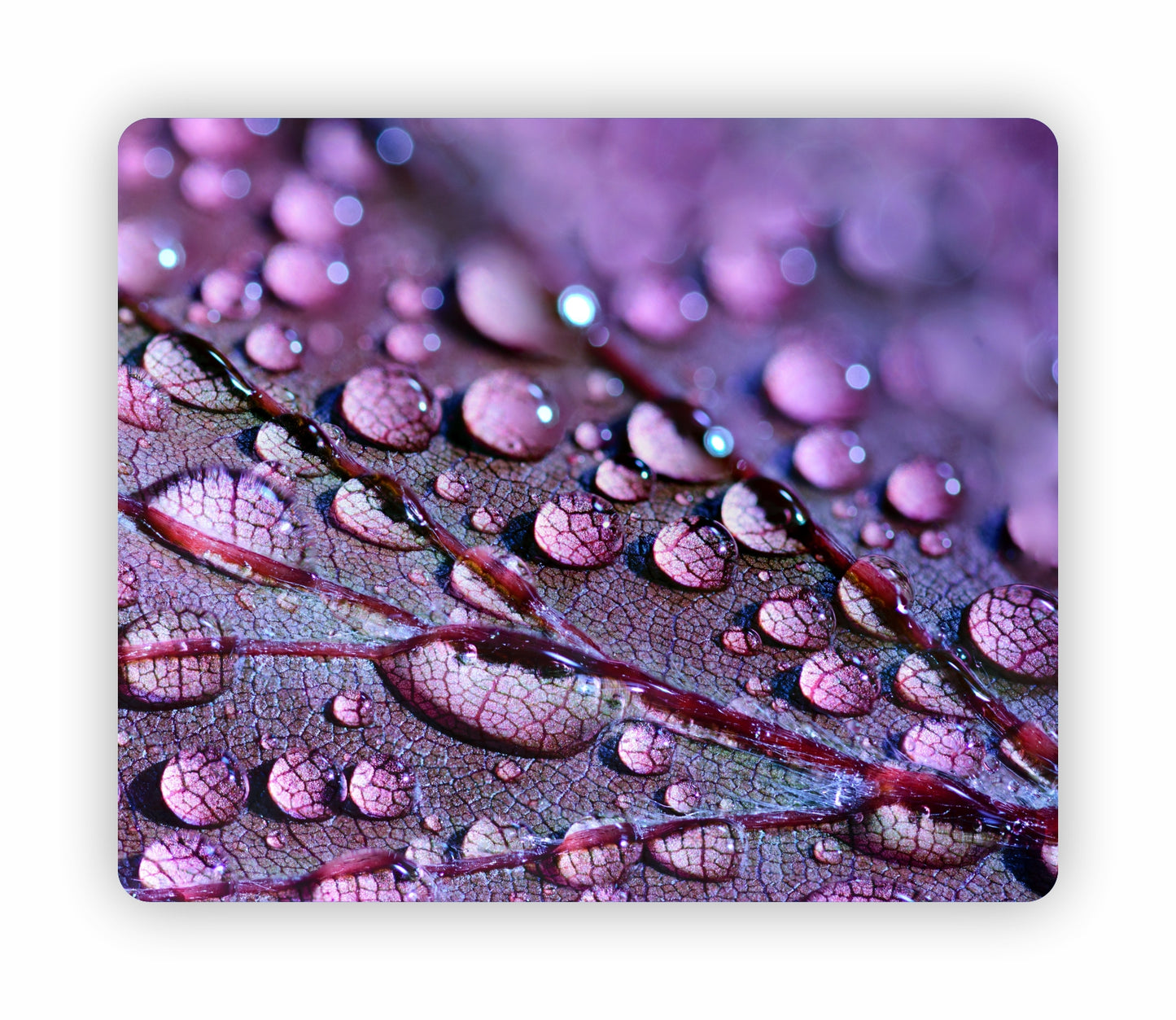 Purple Leaf Themed Mouse Pad