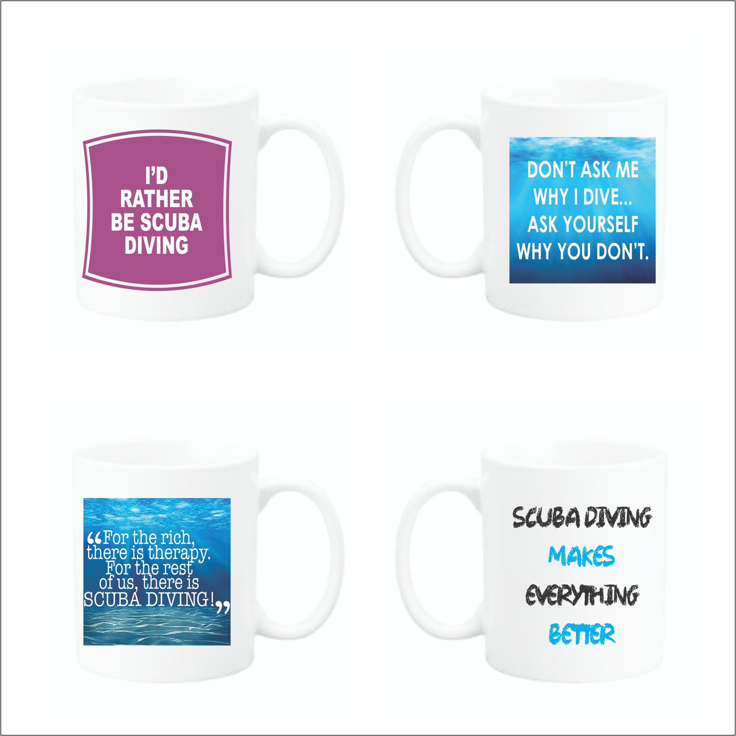 Scuba Themed Mug Set