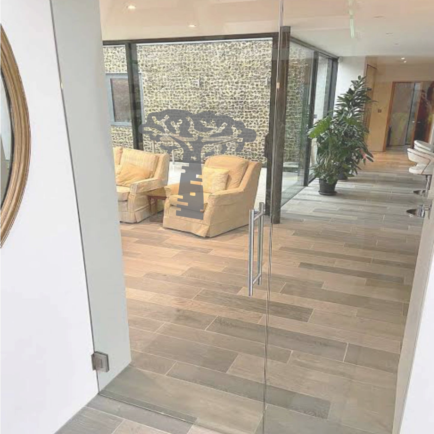 Boabab Glass Door | Sandblast Print
