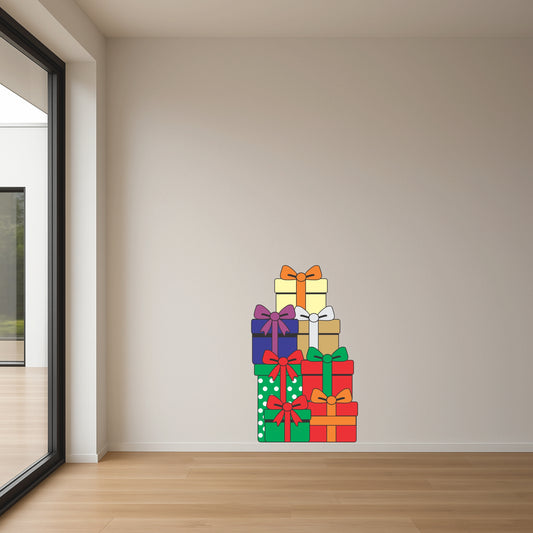 Christmas Presents Glass/Wall Sticker | Gloss Vinyl print