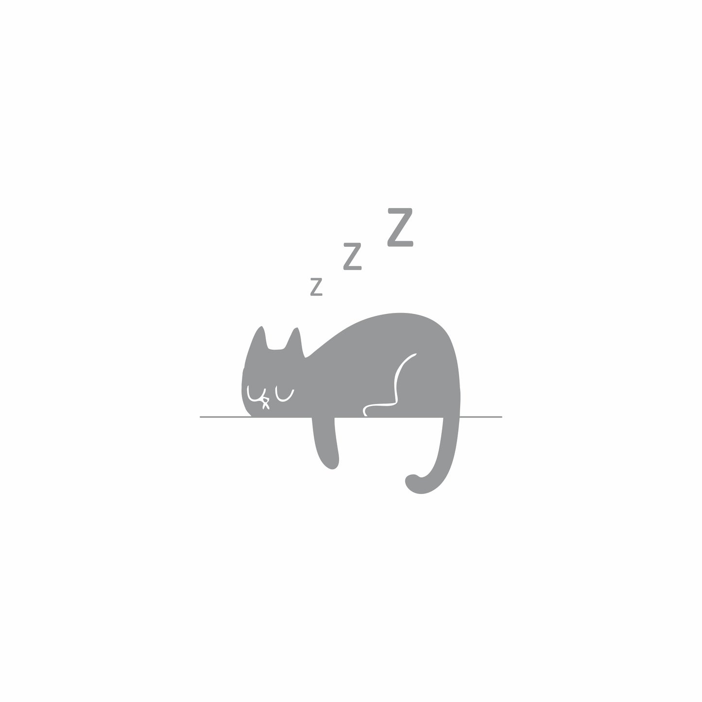 Sleeping Cat Vinyl for Glass Door | Sandblast Print