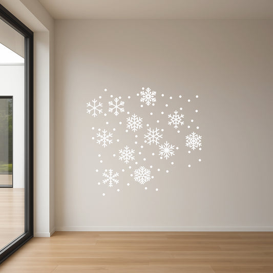 Snow Falling Glass/Wall Sticker | Gloss Vinyl print