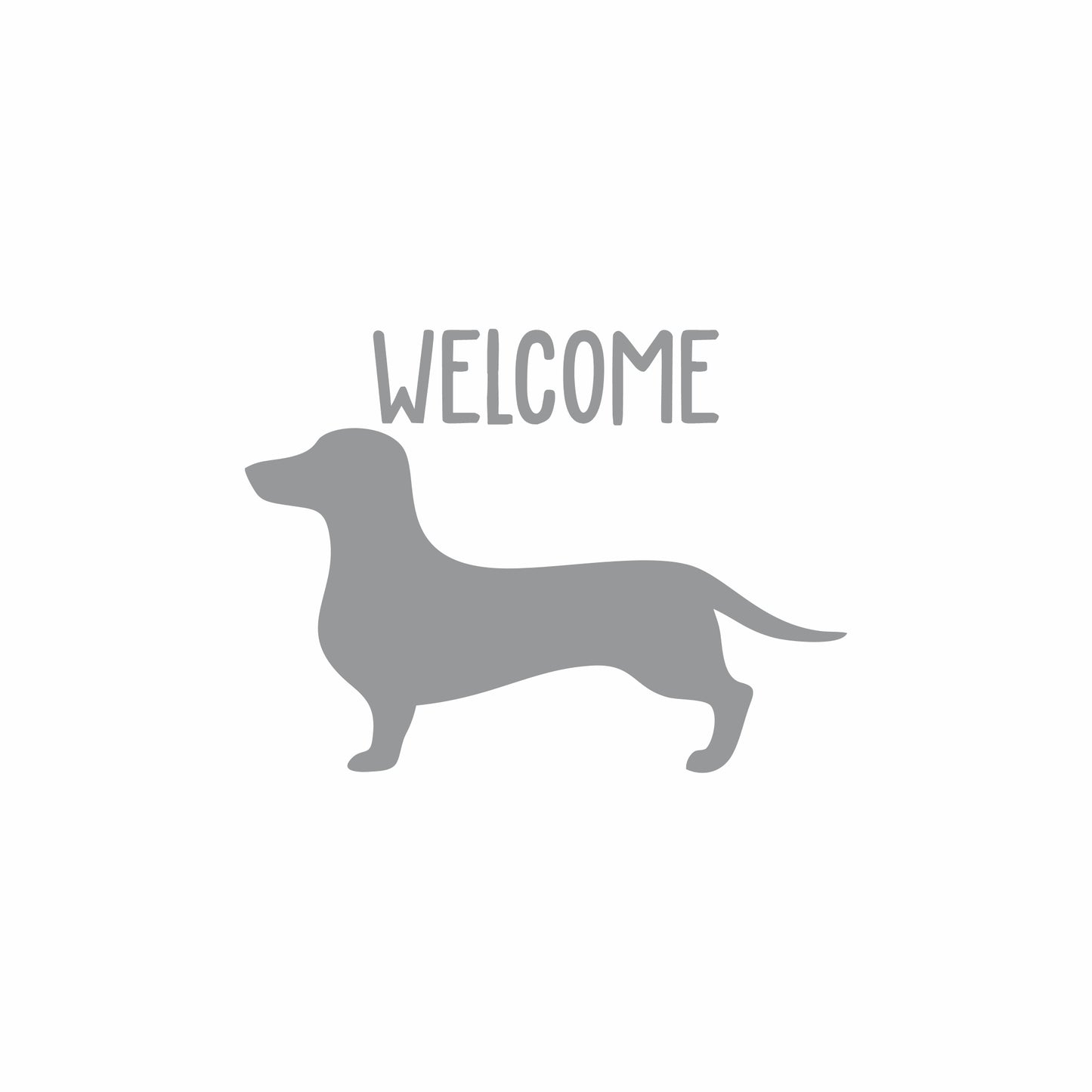 Welcome Dachshund Vinyl for Glass Door | Sandblast Print