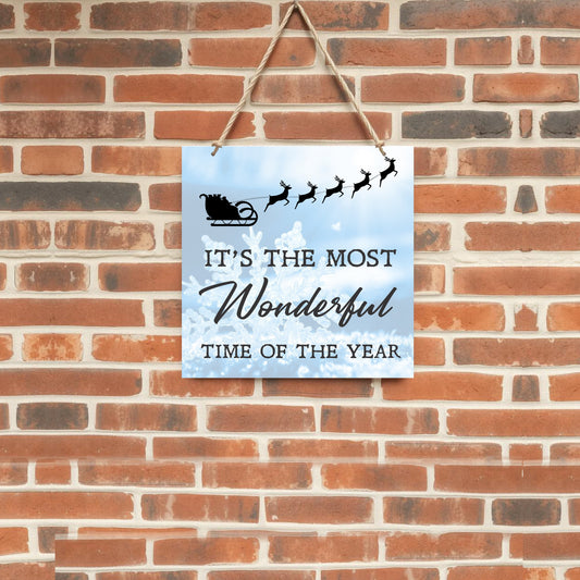 Wonderful Christmas Metal Sign | 400mm x 400mm