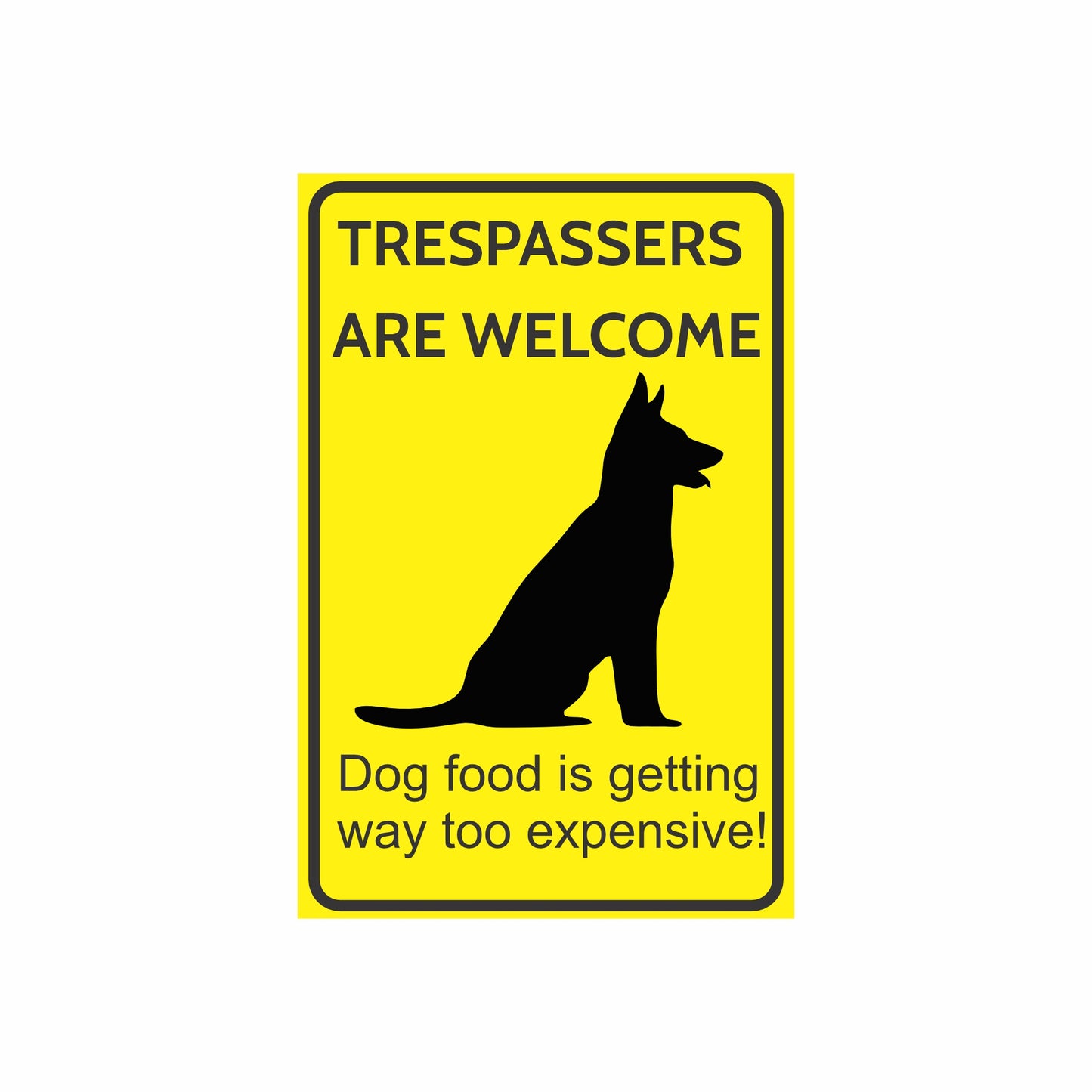 German Shepherd Dog  | Property Warning Steel Sign | 300mm x 200mm