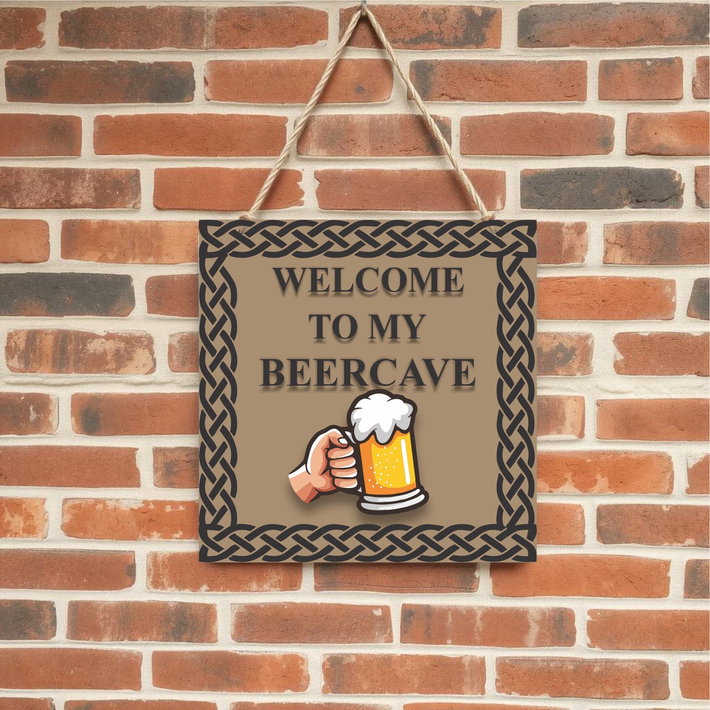 Welcome to my Beer Cave Metal Sign | 300mm x 300mm