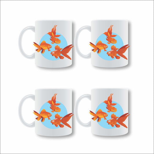 Gold Fish Mug Set
