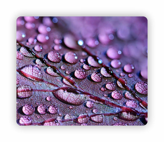 Purple Leaf Themed Mouse Pad